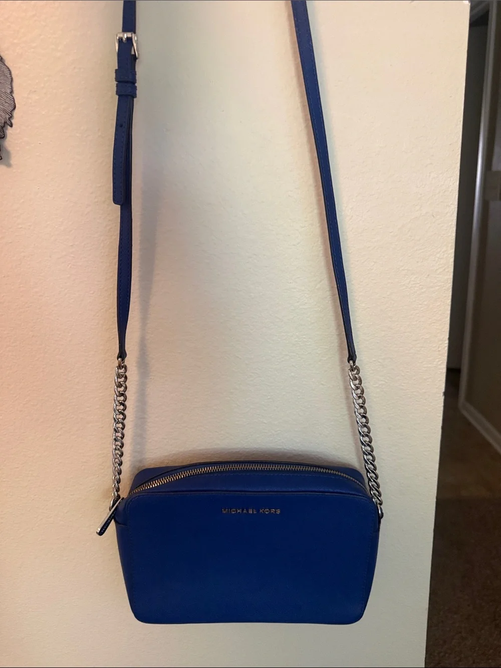 Michael Kors Royal Blue Saffiano Crossbody Bag